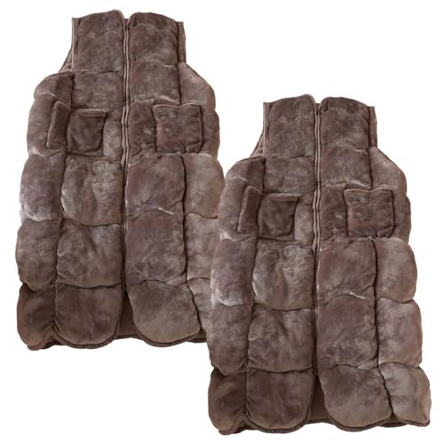 アイリスプラザ(IRIS PLAZA) 2枚セット 着るこたつ 着る毛布 これ1枚でこたついらずの着るこたつ 部屋着 60×130cm もこもこ どこでもあったかグッズ モカブラウン