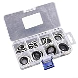 30 unids rojo y negro AC Junta Kit compresor aire acondicionado puerto sello arandela surtido para sistema HVAC automotriz Resistencia a altas temperaturas Ajuste (negro)