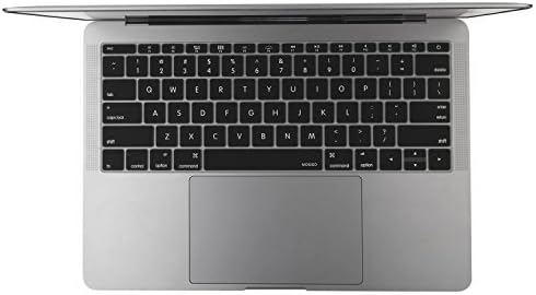 MOSISO Silicone Keyboard Cover Protective Skin Compatible with MacBook Pro 13 inch 2017 2016 Release A1708 Without Touch Bar & Compatible with MacBook 12 inch A1534, Clear