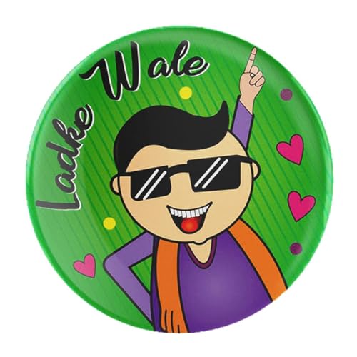 Image of Ladkiwale | Team Bride |Wedding Badges (props)|Batches for Wedding, Bachelor party, Reception party and Events| Pin Button Badges |Multicolour| Size 58mm