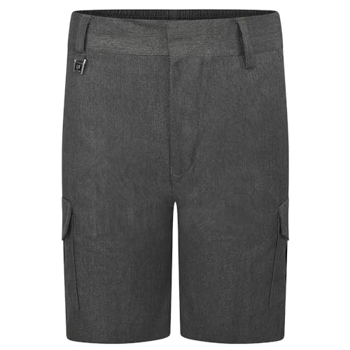 Short d'école cargo pour garçon avec sa taille élastique confortable