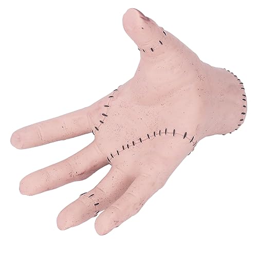 Wednesday Addams Thing Hand, adereços decorativos de terror, realista, PVC, cosplay, mão com cicatri