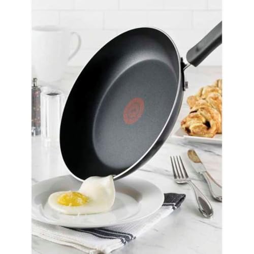 T-Fal Specialty Nonstick Saute Pan with Glass Lid 5 Quart, Oven Broiler Safe 350F, Cookware, Deep Frying Pan with Handle, Skillet, Kitchen, Pots and Pans, Dishwasher Safe, Black by T-Fal - Used condition - Image 4