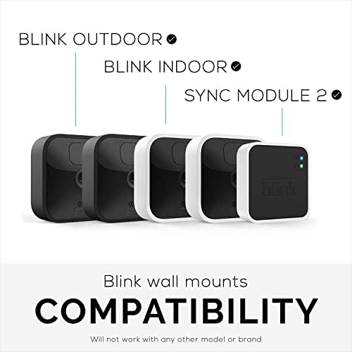 Adhesive Blink Outdoor Indoor & Sync Module Camera Mount, 3+1 Pack Holder, No Hassle Installation, No Screws, No Mess Bracket Stand, (White) by Brainwavz