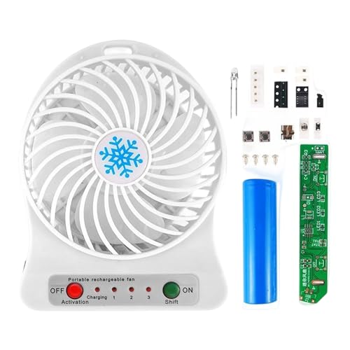 Enfriadores de aire de peso Juego de fabricación de ventiladores USB de escritorio Flujos de aire ajustables Ventilador de ensamblaje portátil para estudio de trabajo Juego de fabricación portátil de