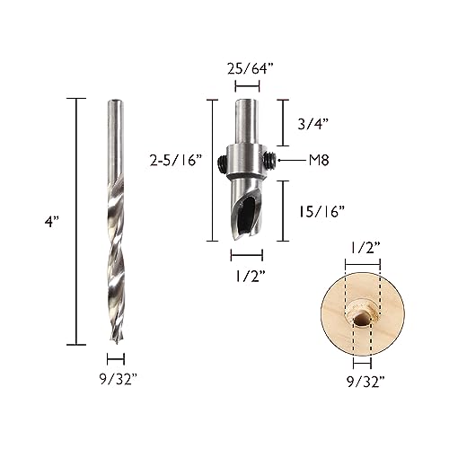 O'Skool DB11 O’Skool 9/32 Inch X 1/2 Inch Counterbore Drill thumb #1