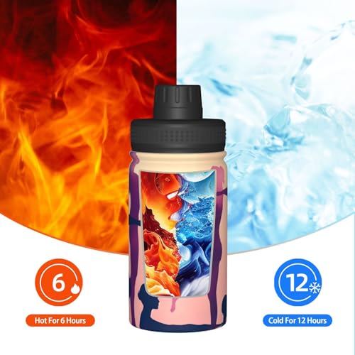 Botella de agua de acero inoxidable duradera de 355 ml con doble pared 7