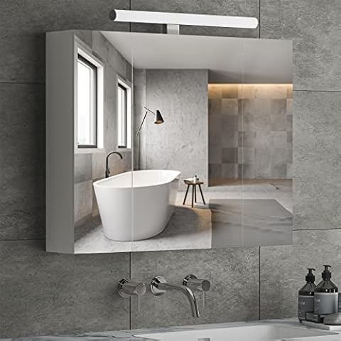 DICTAC Armoire de Toilette Miroir LED Cover