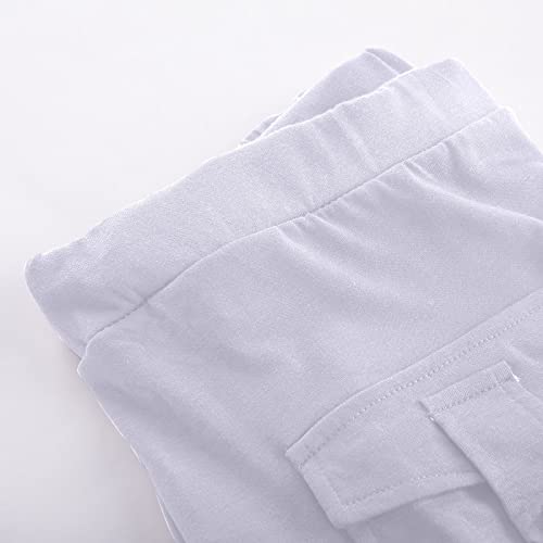 Capri Yoga Pants for Women Casual 2024 Summer Drawstring Elastic High Waist Pant Stretchy Cropped Trouser4