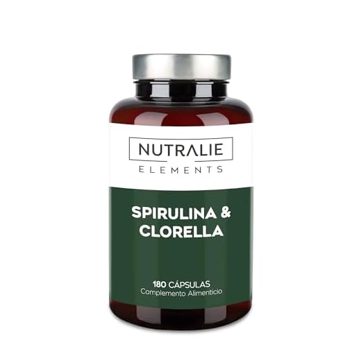 Espirulina & Chlorella 1800mg | Detox, Energía, Fuerza y Efecto Saciante | Superalimento Rico en Proteínas y Vitaminas | 180 Capsulas 100% Veganas | Nutralie