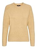 Sostenible Vero Moda Vmdoffy LS O-Neck Blouse Ga Noos Suéter, Amarillo (Chai Tea), L para Mujer