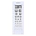 UKCOCO Plastic Eye Chart Visual Testing Chart for Home School (White)