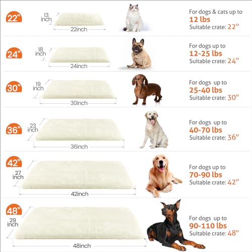 Mora Pets Dog Crate Mat Crate Pad Waterproof Dog Bed with Removable Washable Cover Anti-Slip Bottom Self Warming Memory Foam Pet Sleeping Mattress for Large Medium Small Dogs Beige 24 inch - Image 7