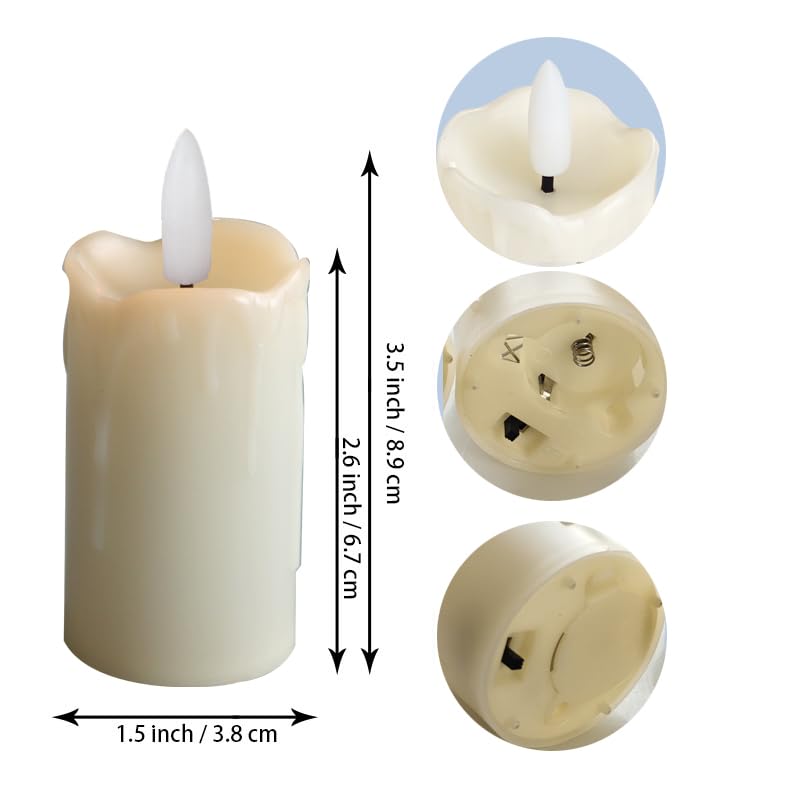 Image of CANDLE CHOICE Battery Operated Flameless Votives with Remote Auto Daily Cycle Timer Long Lasting Realistic Black Wick Electric LED Candles Wedding Party Holiday Halloween Christmas Decorations 6 Pack