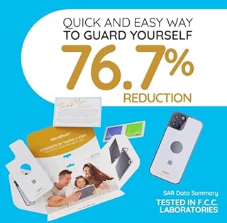 WAVEBLOCK EMF Blocker for Cell Phone - Made for iPhone 15 - The Only Patented, Real Scientifically Backed, Lab-Tested 5G-Shield Sticker to Protect You & Your Loved Ones - USA Made White