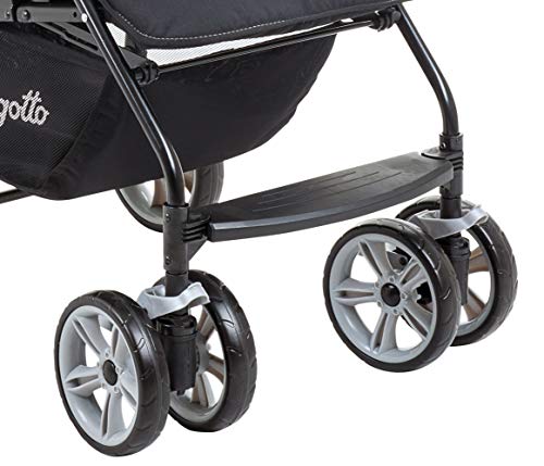 Carrinho de Bebê AT6 K, Burigotto, Preto e Cinza, Até 15 kg