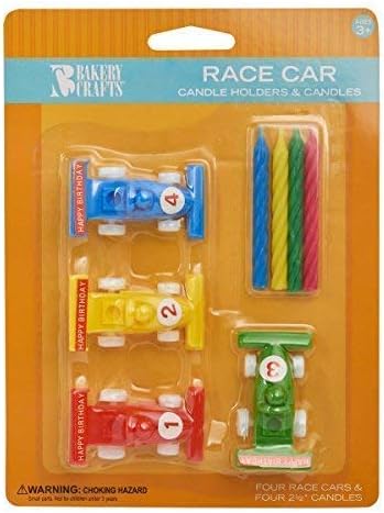 ace Car Birthday Cake Candle Holders