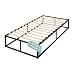 Produktbild HAGO24 Metallbett 90x200 cm in Schwarz I Hochwertiges Bettgestell mit Lattenrost I Stilvolles Einzelbett in 90x200cm I Ideal als Jugendbett & Gästebett I Langlebiges Metall Bett mit Lattenrost