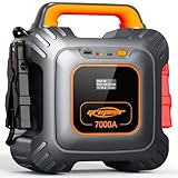 Grupeer GR7 7000Amp Jump Starter Powered by 6 * 3000F Super Capacitors, Batteryless Portable Jump Box, SuperSafe 12V Car Battery Booster Pack, Portable Charger and Jumper Cables for All 12V Car