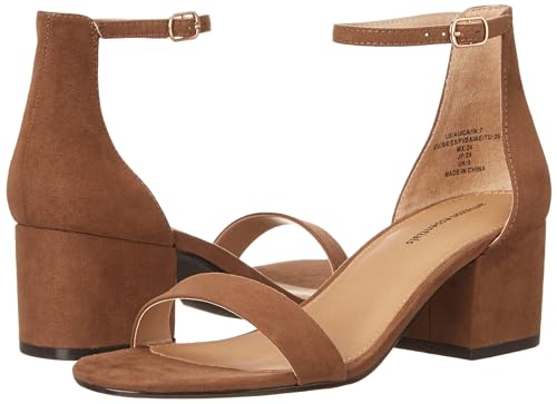 Image of Amazon Essentials Women's Two Strap Ankle Strap Block Heel Sandal