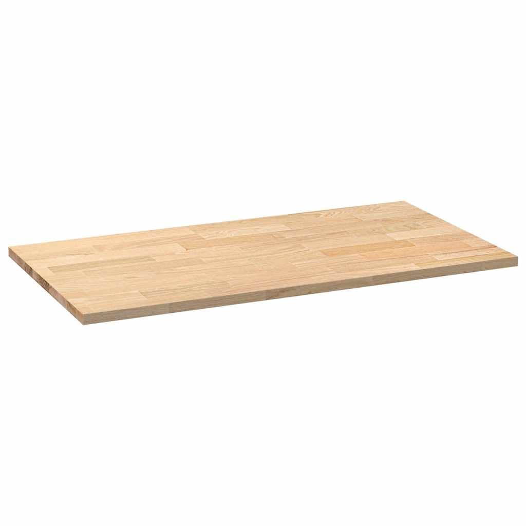 Piano di Lavoro Cucina 120x63,5x2,7 cm Legno Massello Rovere Marrone,4008999