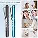 RISEMART Pen Lights for Nurses, 2Pack Reusable Medical Pen Light with Pupil Gauge and Ruler, White Light LED Penlight for Nurse Student Doctors EMT (Black/Blue)