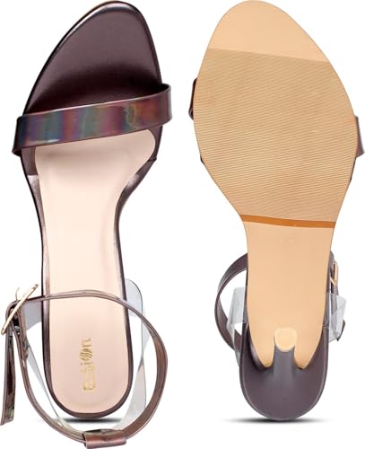 Image of Acttion Patent Leather Stiletto Sandals|Ankle Strap| Water-resis Tant| Heel Red
