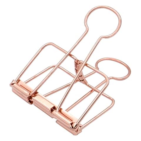 Extra Large Binder Clips 2 Inch, Big Paper Clamps Rose Gold for Office School Supplies (15Pcs) Cover