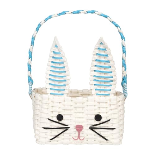 Bunny Shaped Easter Egg Basket for Kids featuring a Cute Rabbit Face