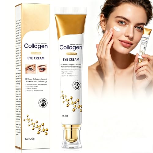 Crema Contorno de Ojos con Colágeno – Antiarrugas, Hidratante y Reafirmante – Reduce Líneas de Expresión, Bolsas y Ojeras – Cuidado Antienvejecimiento Intensivo para Hombres y Mujeres