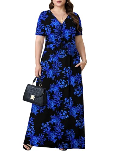 Image of PEVRL Plus Size Summer Maxi Dress for Curvy Women with Pockets 1X-5X