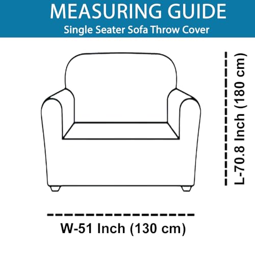Image of The Furnishing Tree Reversible Double Sided Chenille Throw Sofa Cover, Anti-Slip Couch Cover, Comfy Sofa Towel for All Seasons, 1 Seater, Black
