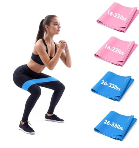 4 Stück Fitness Band, Gymnastikband, Fitnessbänder - 2 STÄRKEN 8-10kg/12-15kg Premium Lang 1,8 Meter Übungsband widerstandsbänder für Pilates, Physiotherapie & Kraftaufbau 4 Stück Fitness Band, Gymnastikband, Fitnessbänder - 2 STÄRKEN 8-10kg/12-15kg Premium Lang 1,8 Meter Übungsband widerstandsbänder für Pilates, Physiotherapie & Kraftaufbau