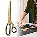 Lightweight Elegant Unique Simplified Golden Scissors, Gold and Black Golden Scissors, Crop Decoration for Office Home