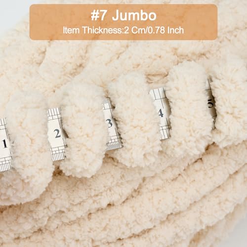 ERLYEEN Chenille Chunky Yarn Soft Thick Fluffy Jumbo Yarn for Arm Knit Blanket by ERLYEEN - Image 2