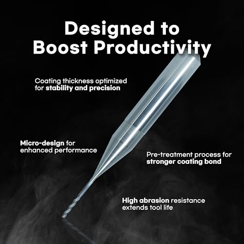 Image of Diamond-Coated Milling Bur 1mm - Compatible with ZIRKONZAHN M1 CAD /CAM Systems for Zirconia, 3-Flute Ball Endmill, 6mm Shank, Long Life