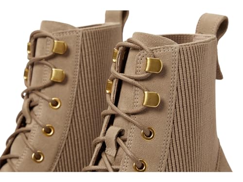 COLE HAAN WOMENS CAMEA WP COMBAT BOOT II, DARK LATTE WATERPROOF SUEDE, 5 C US