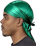 - - Veeta Superior Silk Durag - Durag in seta liscia per uomini e donne, con cinghie lunghe, doppie e larghe, cucitura esterna tripla, taglia unica