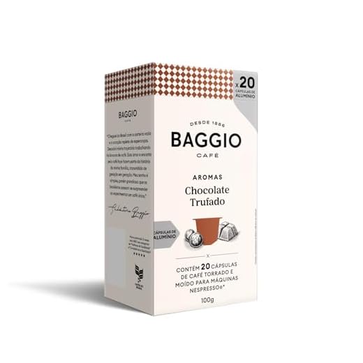 Cápsulas de Café Baggio Café Aroma Chocolate Trufado, compatível com Nespresso, contém 20 cápsulas