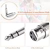 KUOQIY 2 PCS 3-Pin XLR to 6.35mm Adapter, XLR Female to 1/4" TRS Male Stereo Audio Microphone Adapter, for Microphones Audio Equipment Mixers #2
