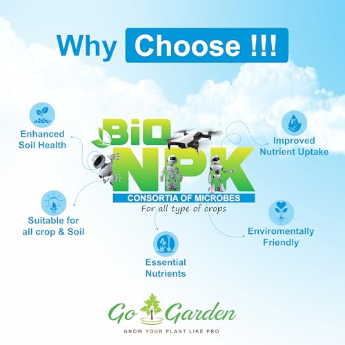 Image of Go Garden NPK Liquid Bio-Fertilizer | Living Bacteria for Easy Nutrient Absorption | Ideal for All Crops & Soils | Improves Soil Health & Boosts Crop Growth (500ml)