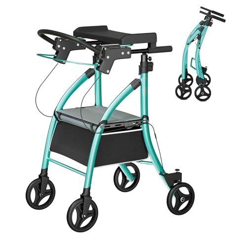 Rollator-Walkers-for-Seniors-with-Seat, Indoor&Outdoor Walker wit...