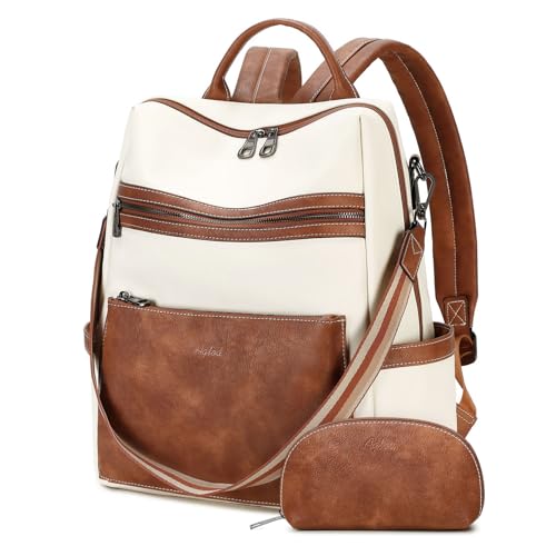 AGLOD Vegan Leather Laptop Backpack for Women 15.6 Inch Work Backpack Purse for Travel College