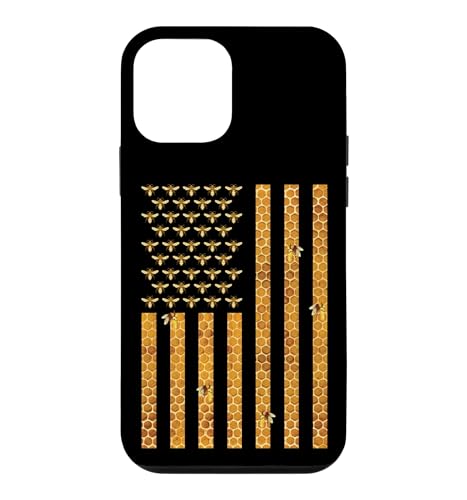 American Flag Honeycomb Honey Bees Beekeeping Beekeeper Gift �X�}�z�P�[�X iPhone 12 mini �p