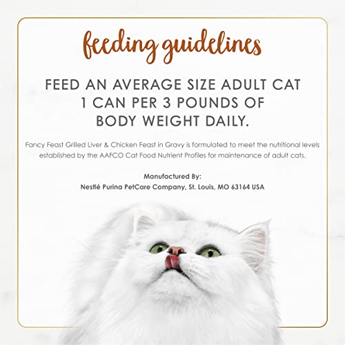 Fancy Feast 00050000100880 Purina Fancy Feast Grilled Wet Cat Food Liver And Chicken Feast In Wet Cat Food Gravy thumb #6