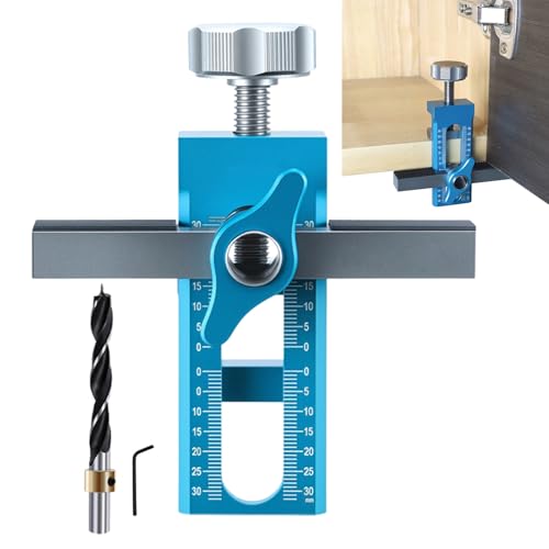 調整可能なキャビネットハードウェアジグ - ドアポジショニングツール、頑丈な取り付けクランプ、精密アライメントガイド、正確な測定ツール|引き出しワードローブ設置キッチンのための信頼できる取り付けジグ