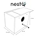 nestQ Nest für Wellensittiche mit Spänen für das Bett, Zuchthaus aus Holz für Vögel, mit Haken für Vogelkäfige, 19 cm x 15 cm x 13,5 cm