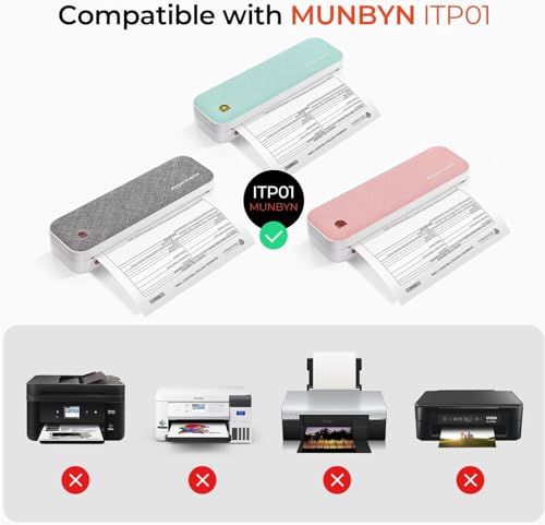 Double Dragon 2 Rollen A4 Thermodruckerpapier | 210x297mm (8,27 x 11,69) | Kompatibel mit Phomemo M08F, M832, M834, Q302, Brother, Munbyn (54 Blatt)