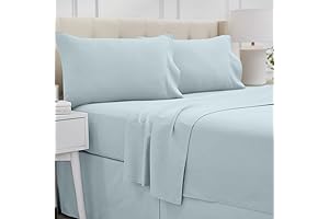 Light Blue Twin Sheets Set: Sink into Tranquility with LalaLOOM's Ultra-Soft Microfiber Bedding