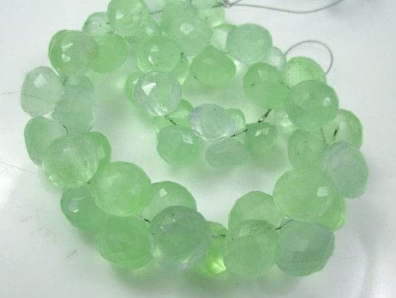 Prehnite facettée de qualité AA perles oignons pour création joaillerie - 3